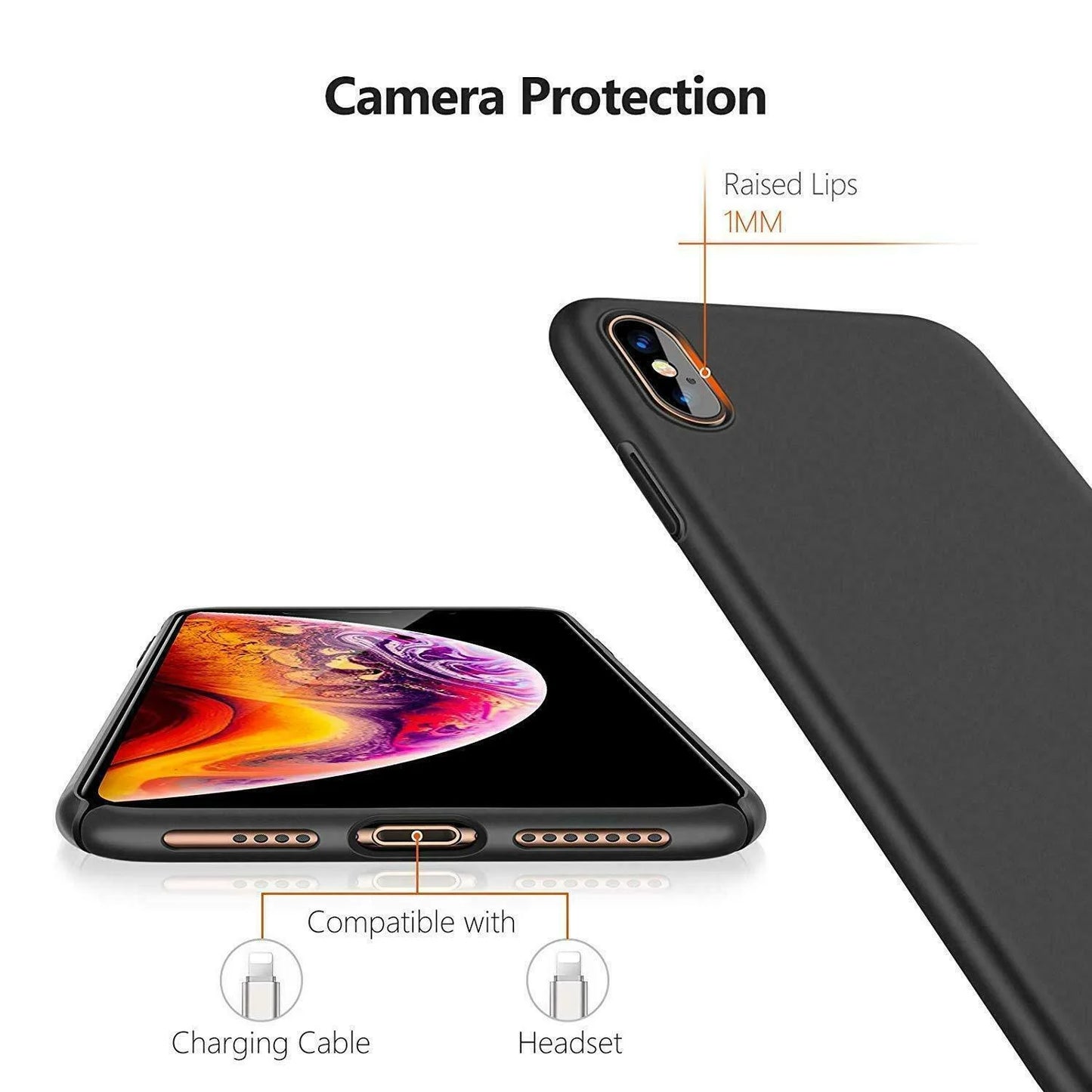 For Iphone 7 8 11 12 13 14 plus XR XS Case Shockproof Ultra Thin Slim Hard Cover