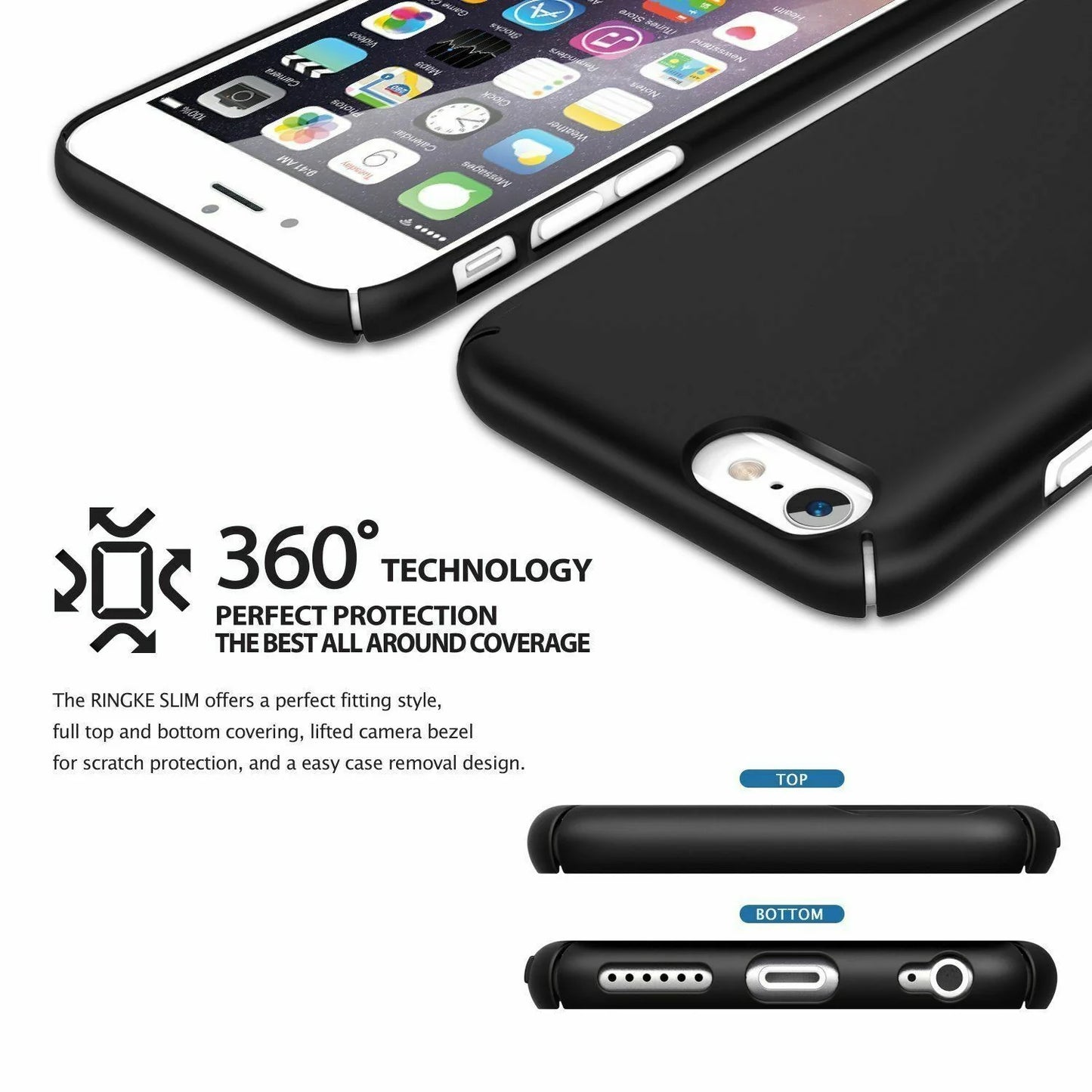 For Iphone 7 8 11 12 13 14 plus XR XS Case Shockproof Ultra Thin Slim Hard Cover